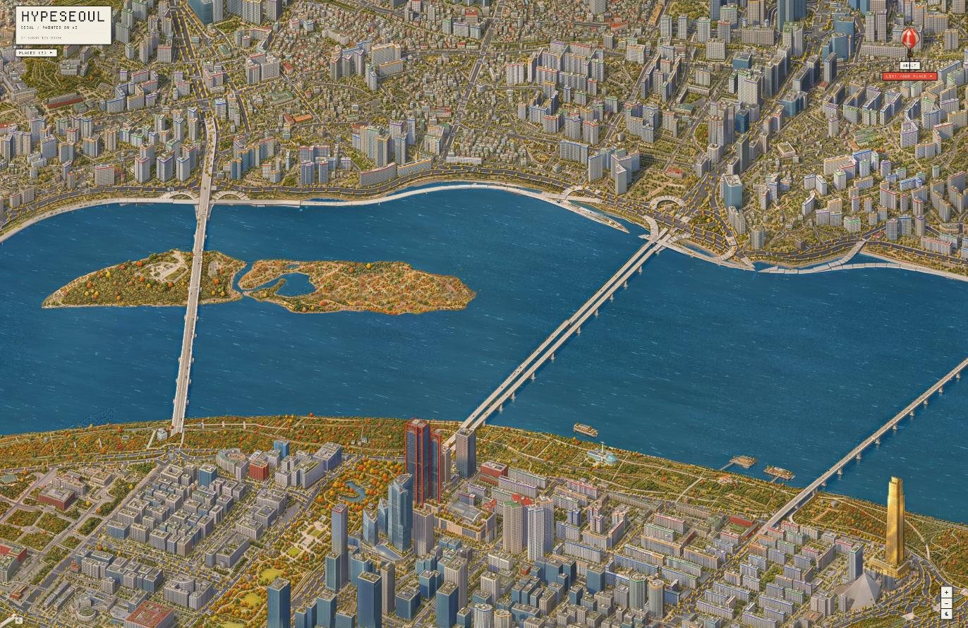 Repainted Han River bridges